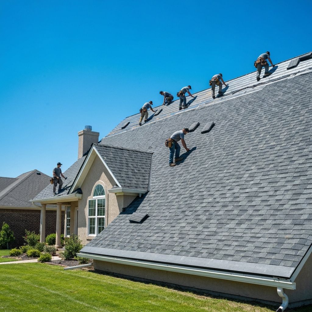 Professional roofing work